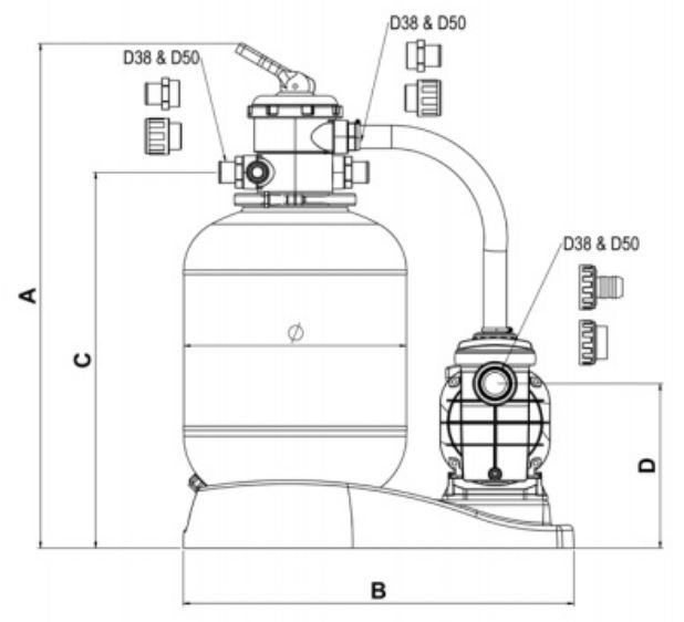 FILTRO MONOBLOC ASTRALPOOL GALACTIC 2