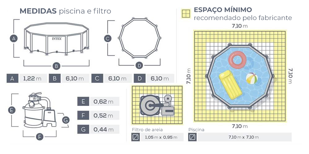 PISCINA DESMONTÁVEL ULTRA XTR 610 X 122 CM INTEX 2