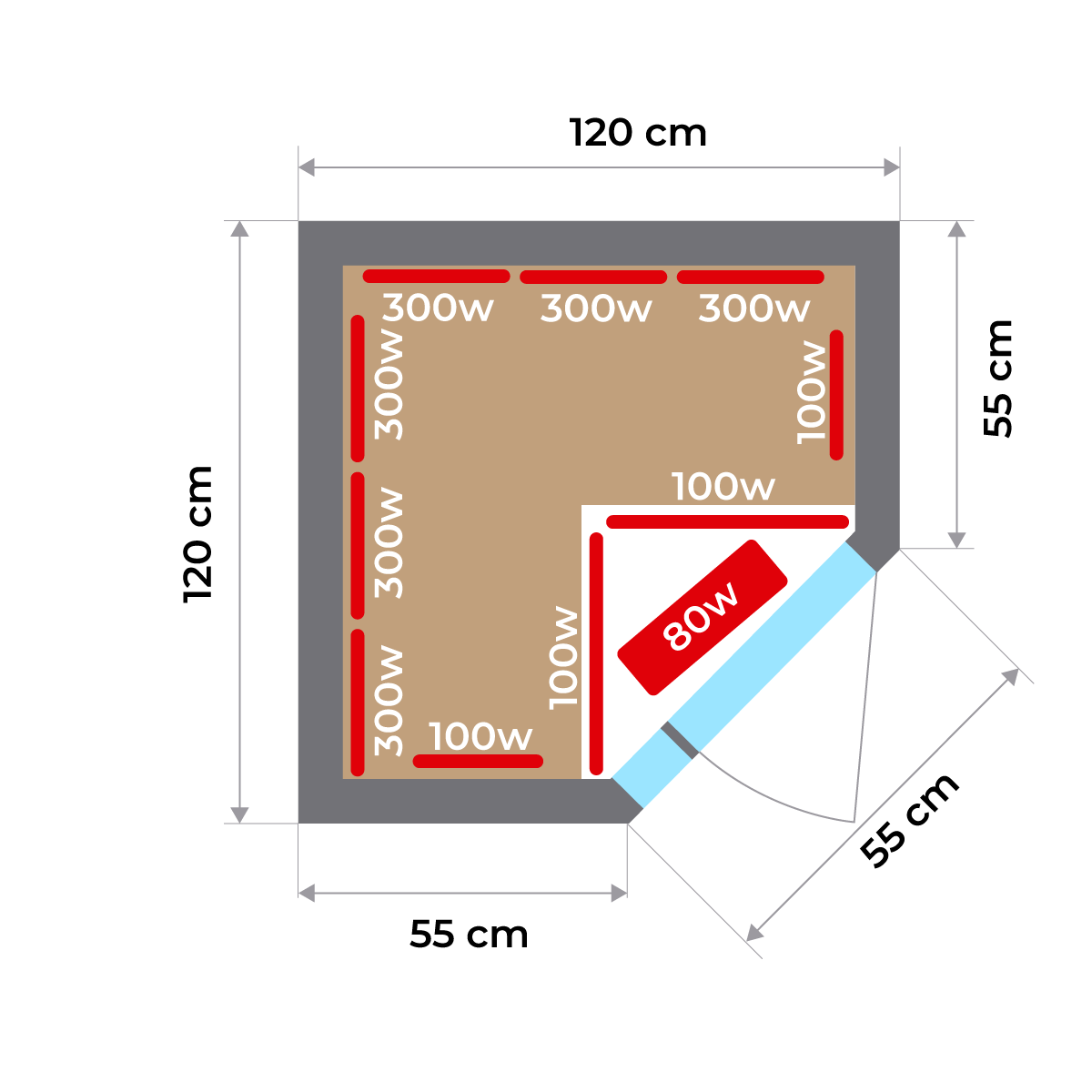 SAUNA INFRAVERMELHOS APOLLON 2/3 LUGARES 4