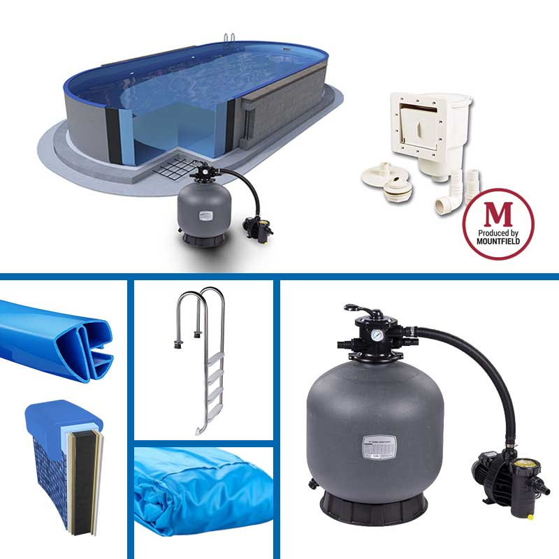 PISCINA OVAL ENTERRADA IBIZA NEXT UP COM FILTRO DE AREIA E ESCADA 5