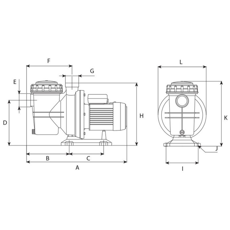 BOMBA DE FILTRAÇÃO ESPA NOX 3/4 CV - 1 CV - 1,5 CV 2
