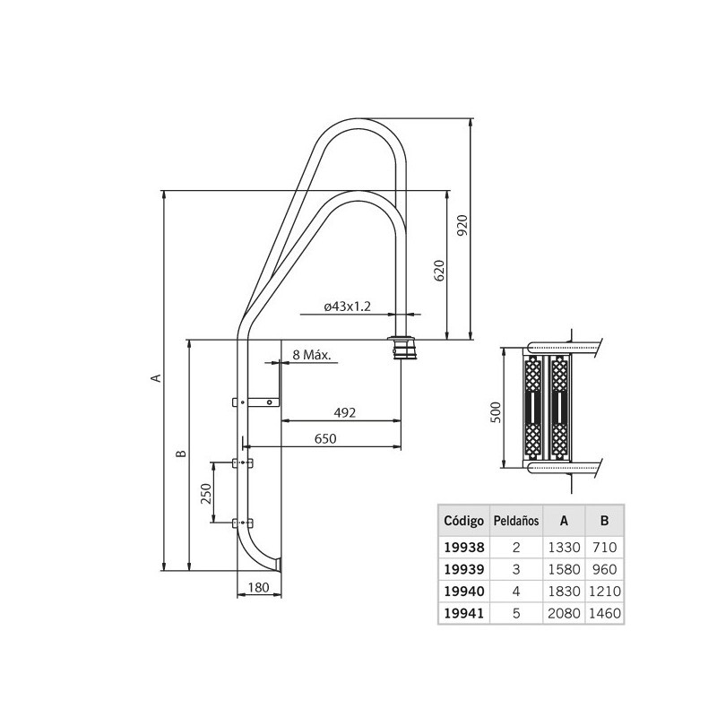 ESCADA STANDARD ASSIMÉTRICA 3