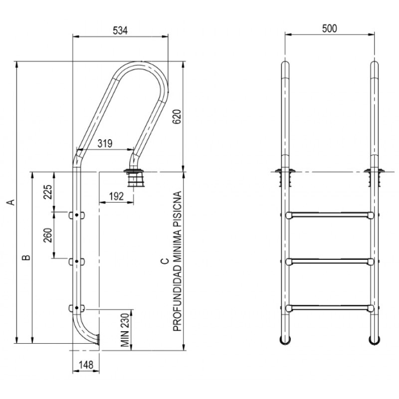 CORRIMÃO DE ESCADA ASTRALPOOL MISTO 4