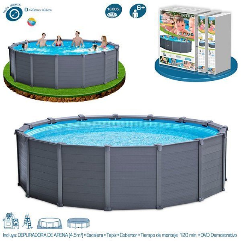PISCINA INTEX GRAPHITE PANEL 7
