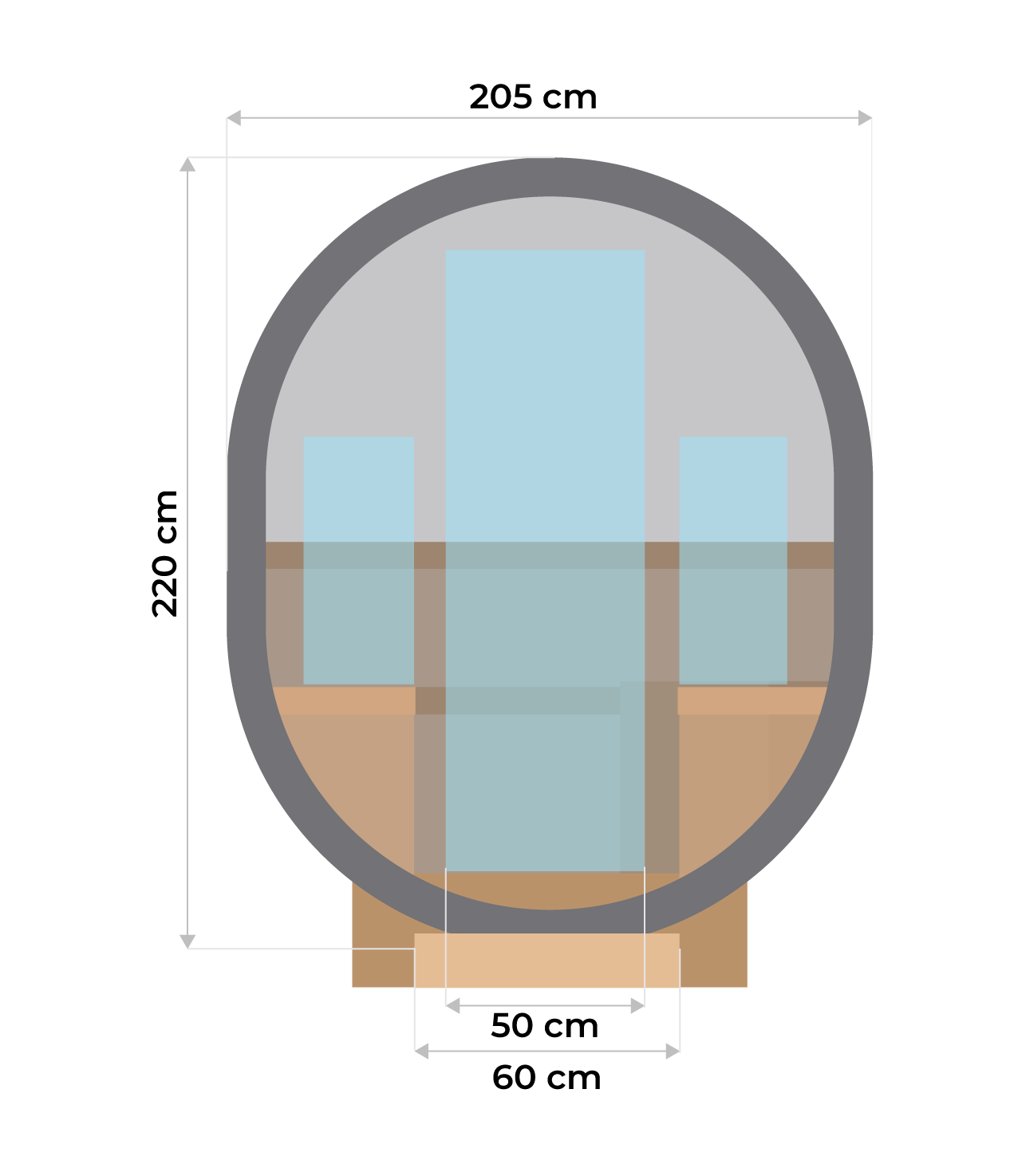 SAUNA EXTERIOR GAÏA LUNA 5