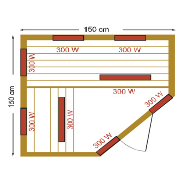 SAUNA DE INFRAVERMELHOS DE ESQUINA SALOMÉ 5