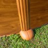 PISCINA GRE STARPOOL OVAL IMITAÇAO DE MADEIRA ALTURA 132 CM COM SISTEMA OMEGA 3