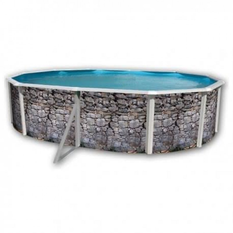 PISCINA DESMONTÁVEL PEDRA CINZENTA OVAL TOI 3