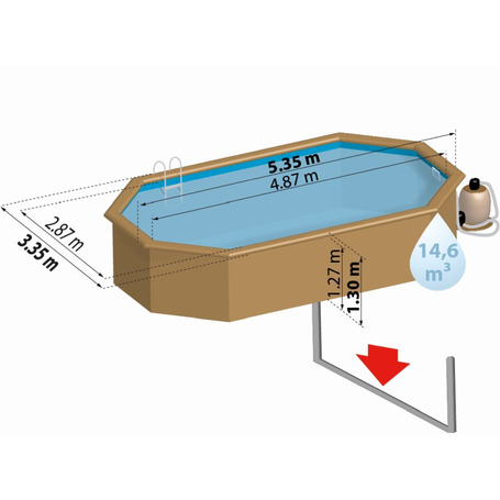 PISCINA OVALADA BAMBU MADEIRA 3