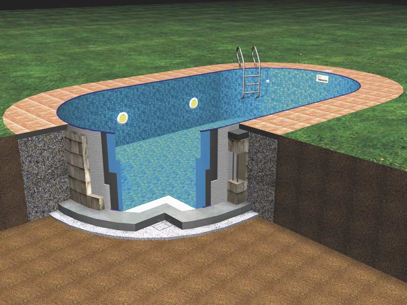 PISCINA OVAL ENTERRADA IBIZA NEXT UP COM FILTRO DE AREIA E ESCADA 2