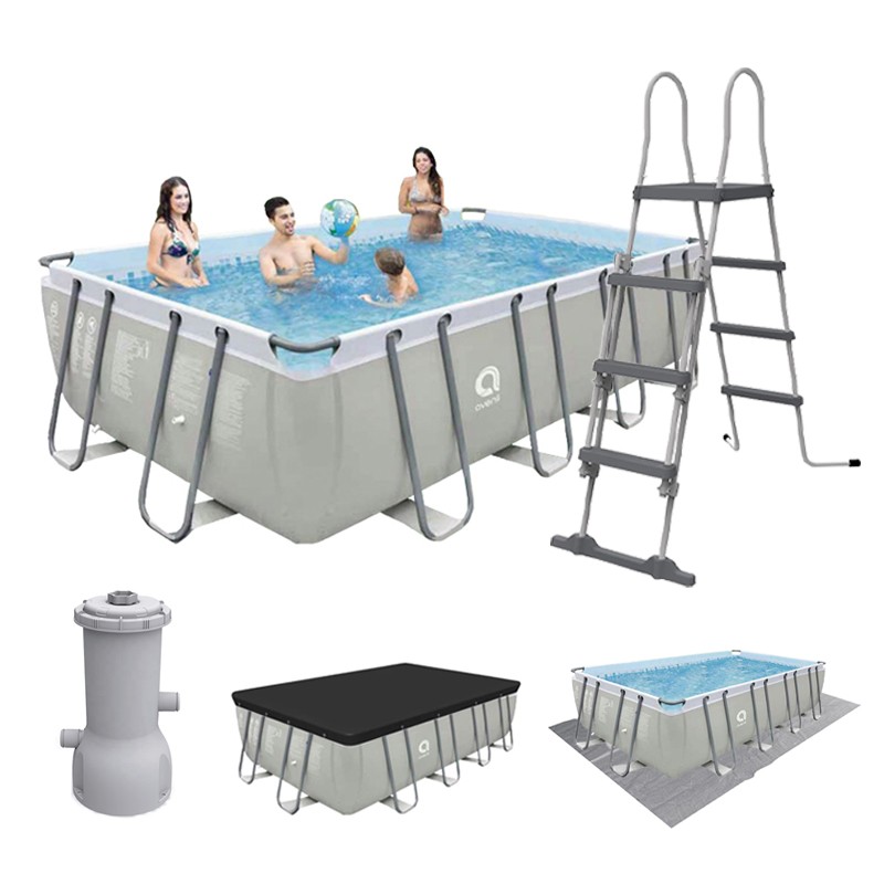PISCINA RETANGULAR STEEL FRAME 5,49 X 2,8 X 1,22 4