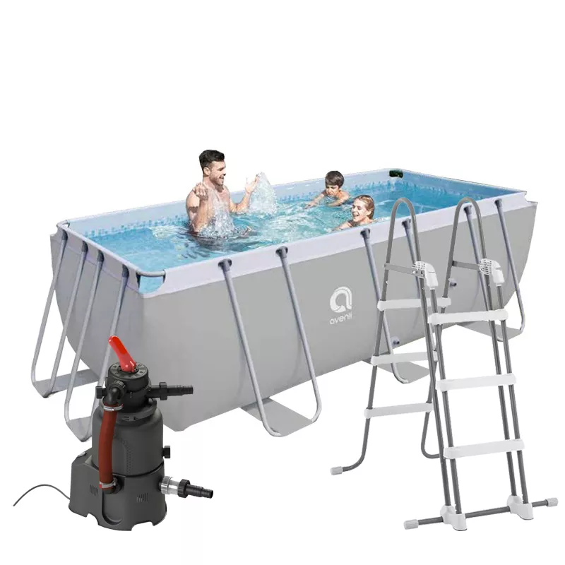 PISCINA RETANGULAR STEEL FRAME 4X2X1M 2