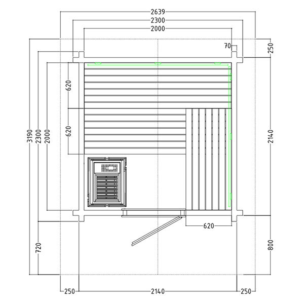 SAUNA EXTERIOR VAPOR COUNTRY 2