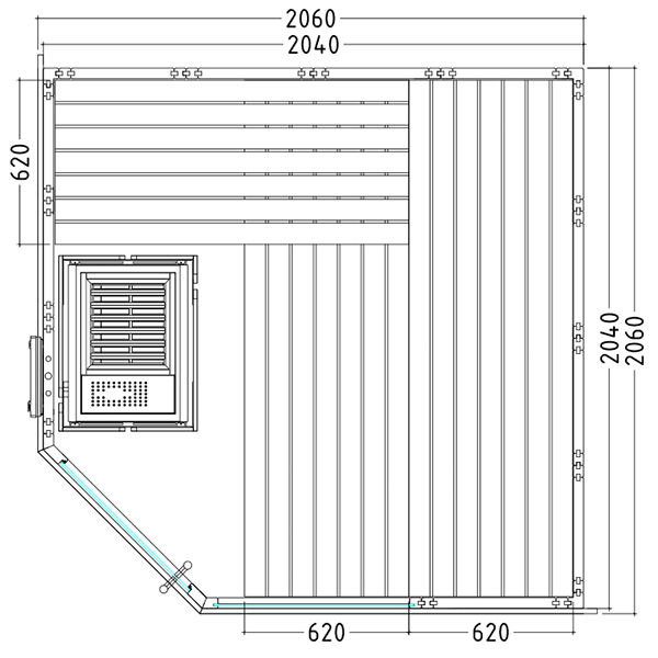 SAUNA A VAPOR ALASKA DE ESQUINA 2