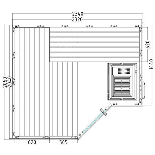 SAUNA VAPOR POLARIS LARGE 2