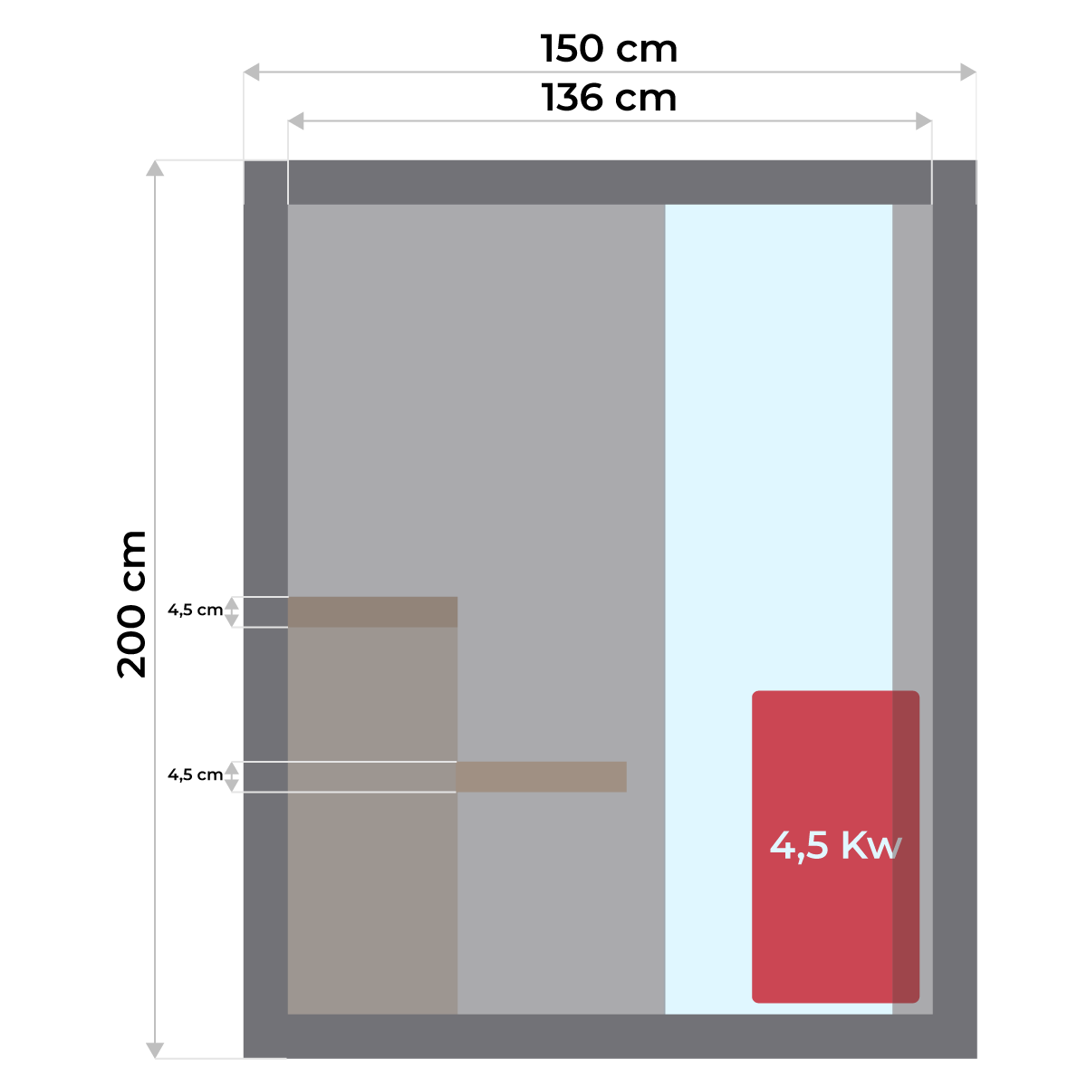 SAUNA DE VAPOR ZEN ANGULAR - 3 A 4 PESSOAS 3